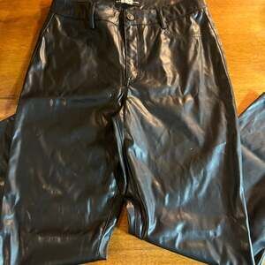 Straight Ultra High Rise Vegan Leather Pants